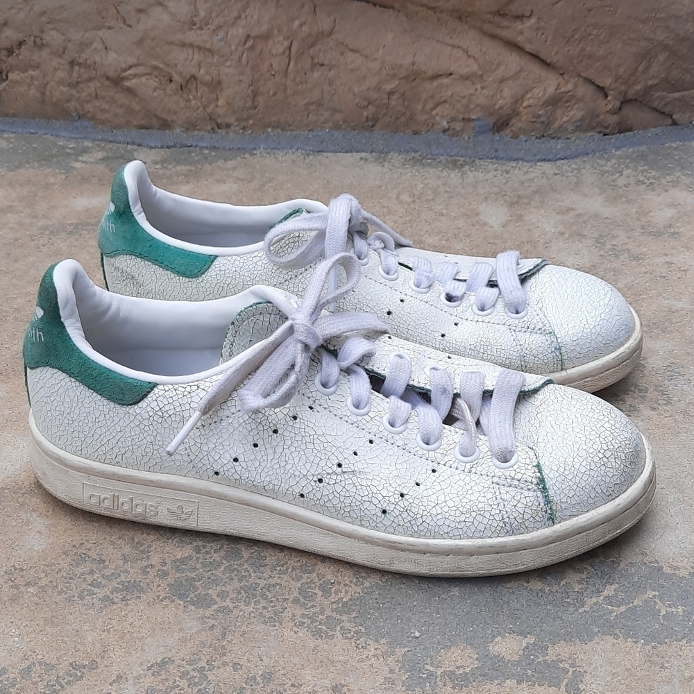 Adidas Stan Smith green white crackle LE sneakers - Picture 2 of 12